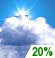 Mostly cloudy in the morning, then overcast with thunderstorms and a chance of a thunderstorm